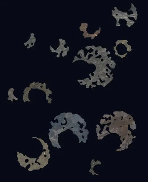 Caves asteroid field
