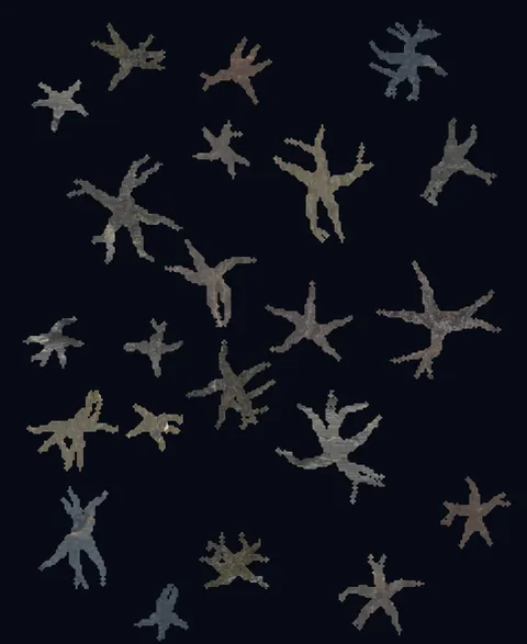 Dendritic asteroid field