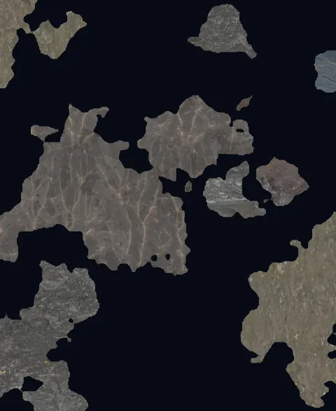 Continents asteroid field